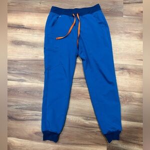 Figs Scrubs Women Zamora Jogger Pants Alps Blue Size Small